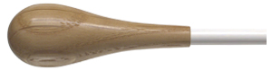 Purpleheart Mollard 16 inch S Series Baton with White Carbon Fibre Shaft and Pear Shaped Handle