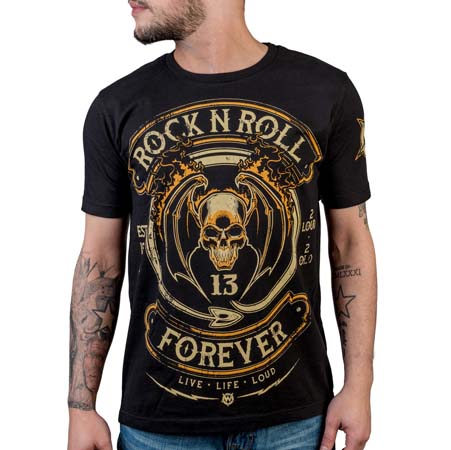 Wornstar Rock N Roll Forever T-Shirt - Click for Larger Image